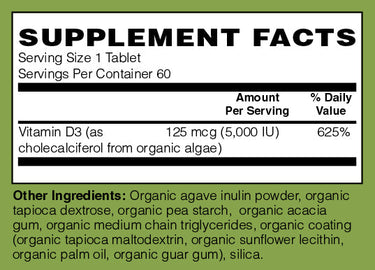 Certified Organic Whole Food Vitamin D-3